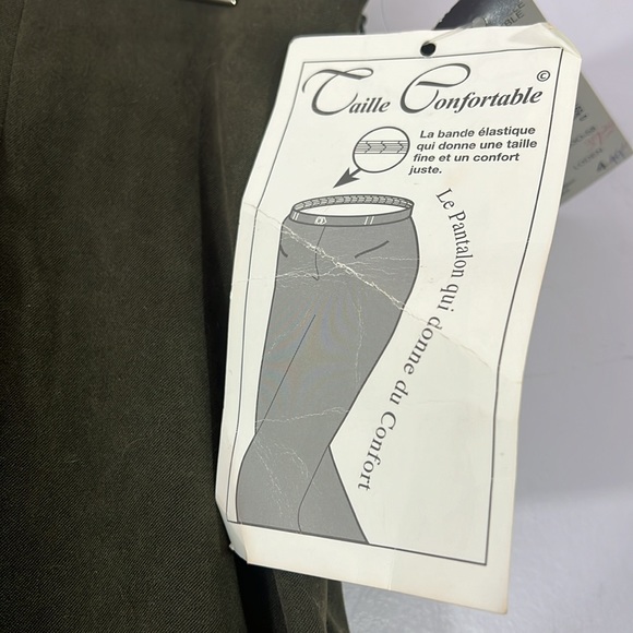 Tribal stretch dark green pants, 4, side zipper - Picture 3 of 5